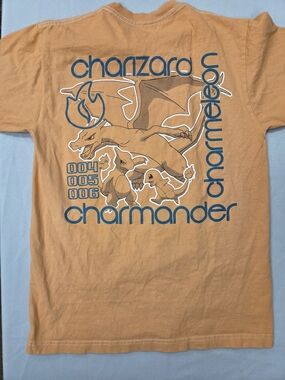 Charmander Graphic Tee - Men Small Orange Shirt